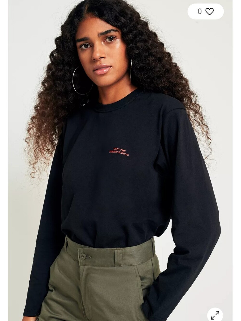 Urban Outfitters Light Before Dark Only The Strong Survive Cropped Long Sleeve - Picture 9 of 9